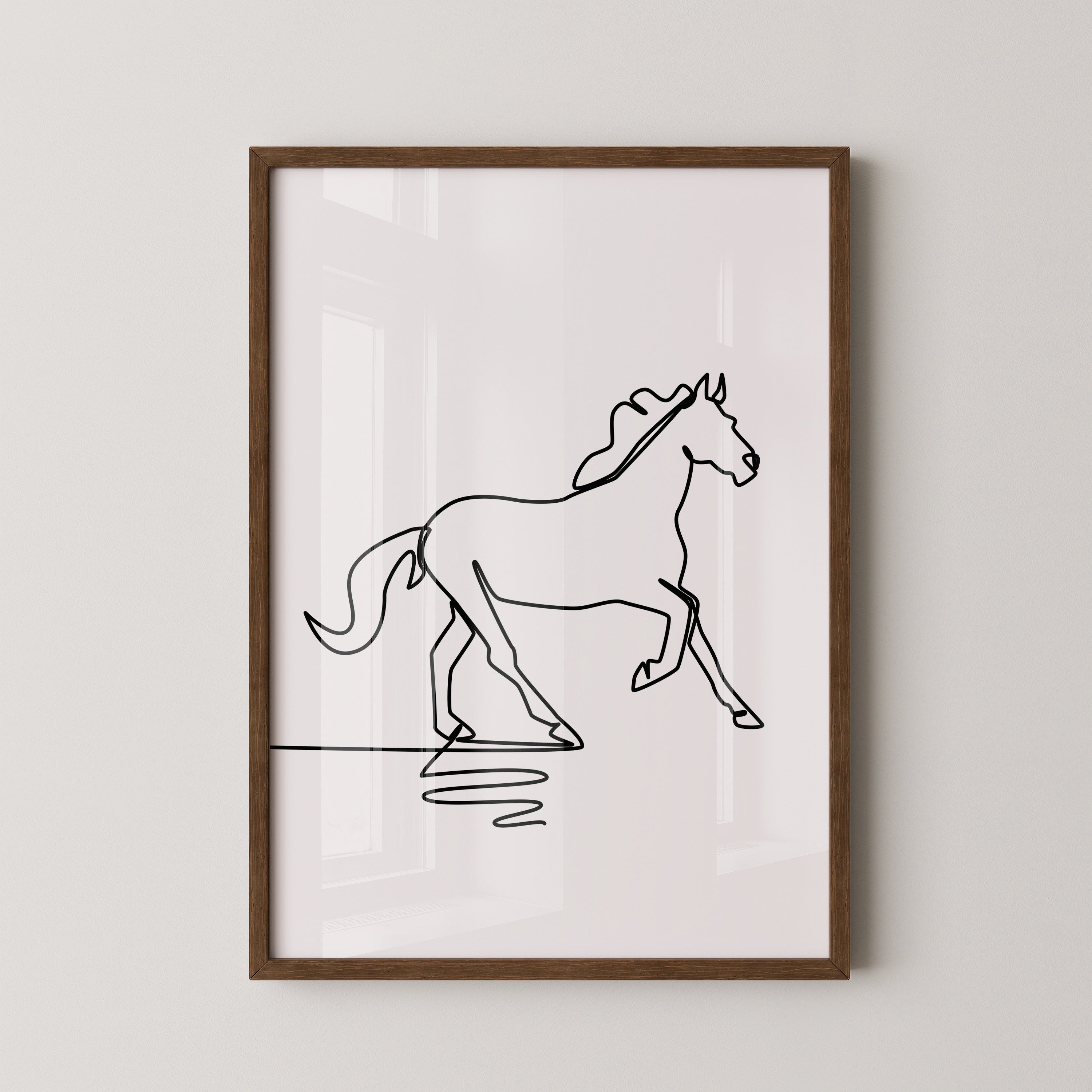 Pferd Kontur minimalistisch