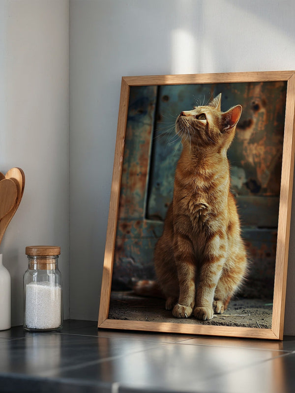 Rote Katze Vintage Stil