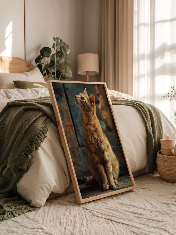Rote Katze Vintage Stil