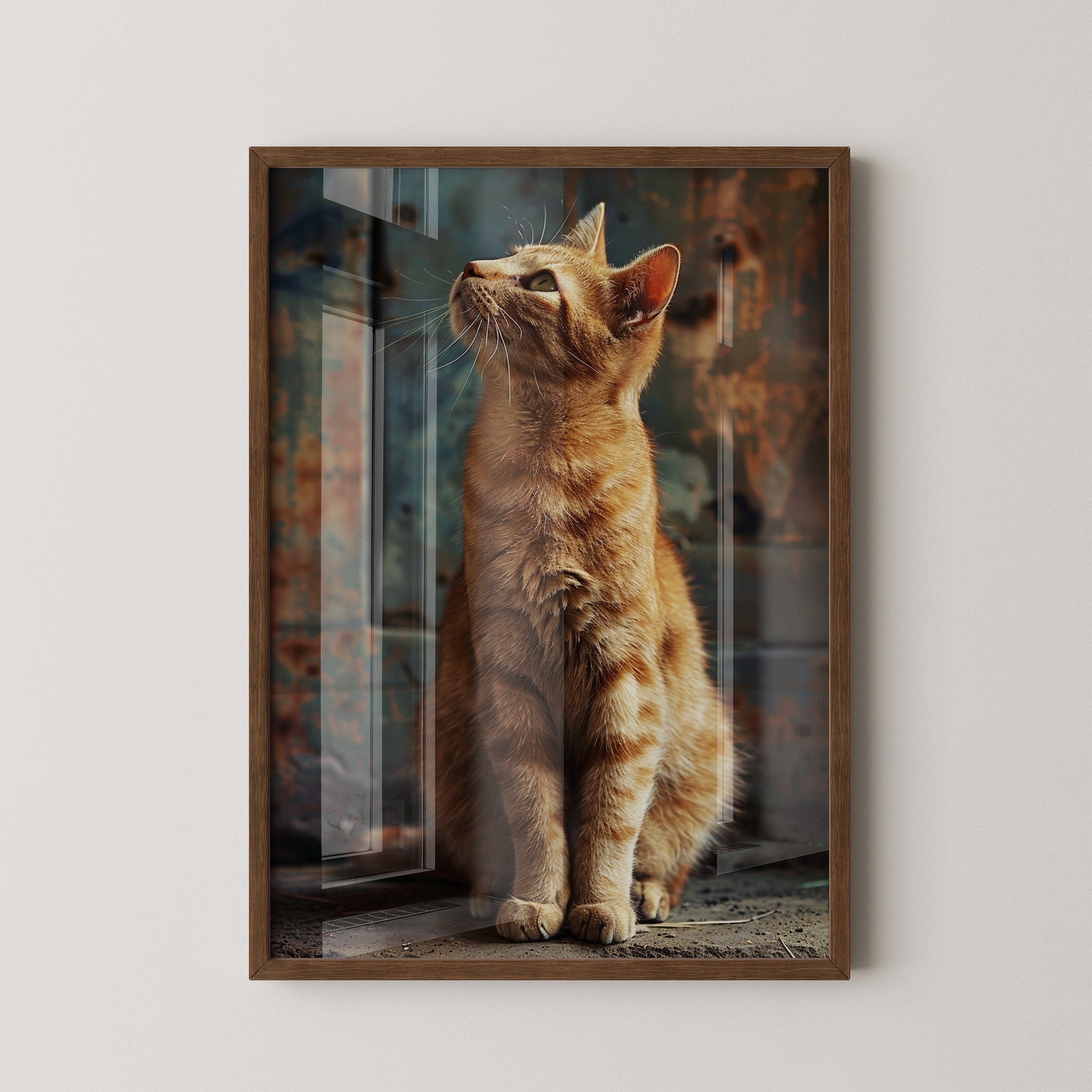 Rote Katze Vintage Stil