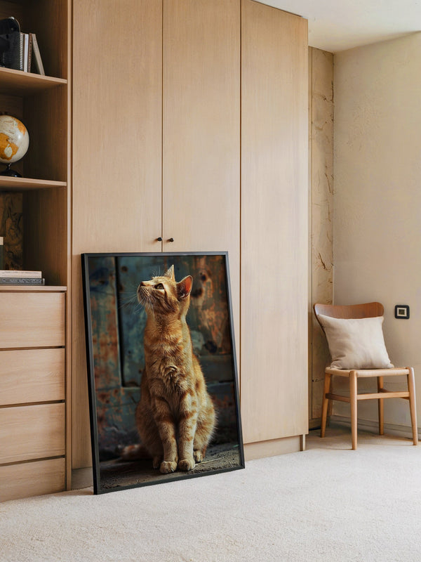 Rote Katze Vintage Stil