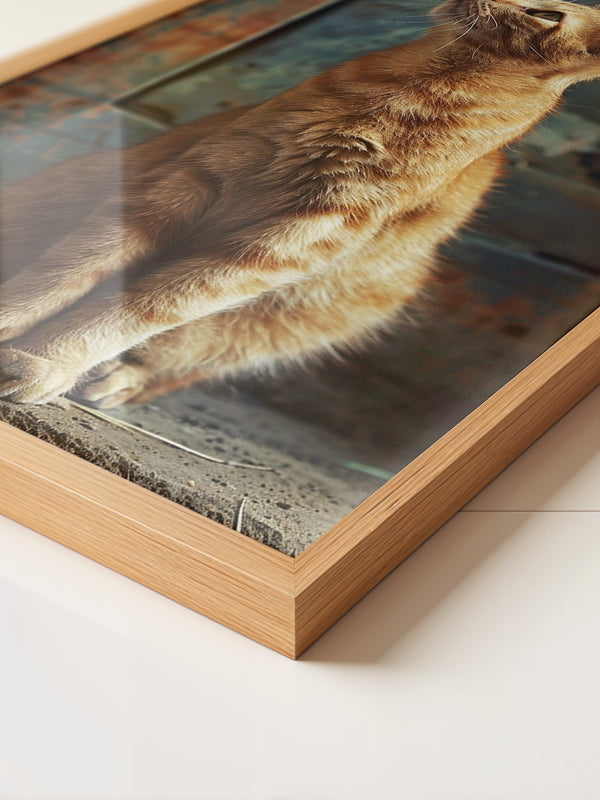 Rote Katze Vintage Stil