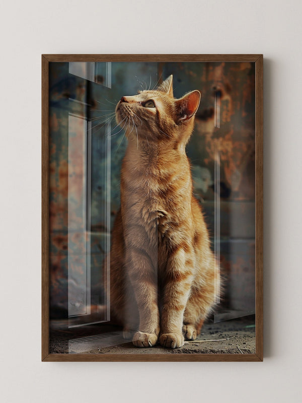 Rote Katze Vintage Stil