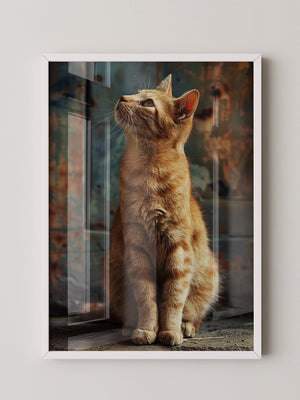 Rote Katze Vintage Stil