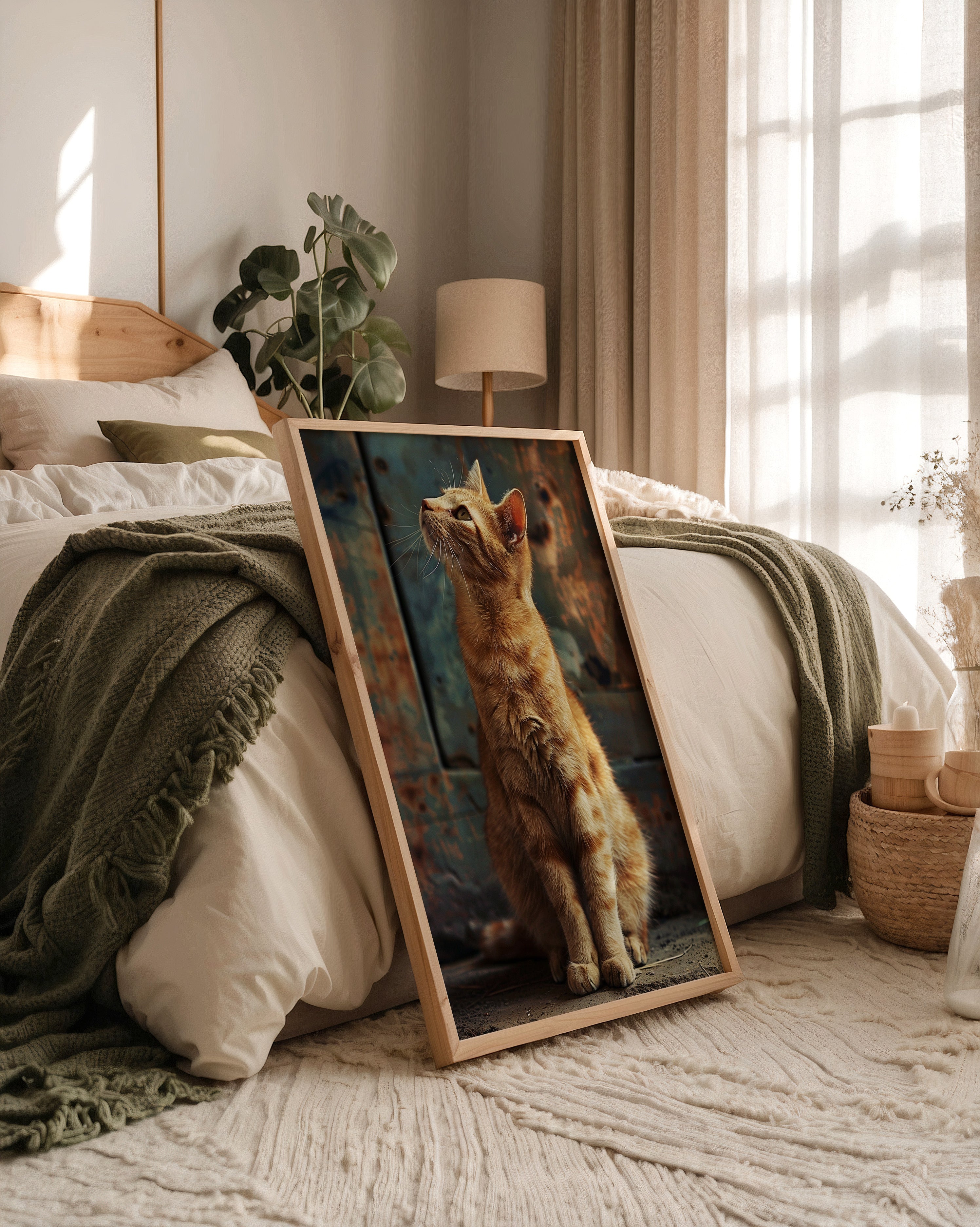 Rote Katze Vintage Stil