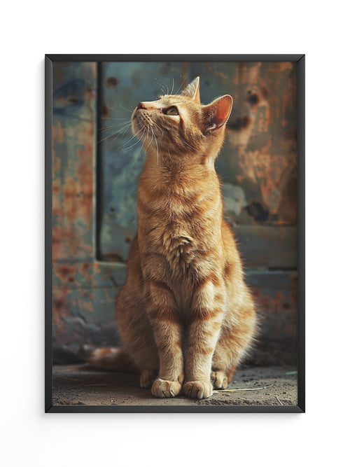 Rote Katze Vintage Stil