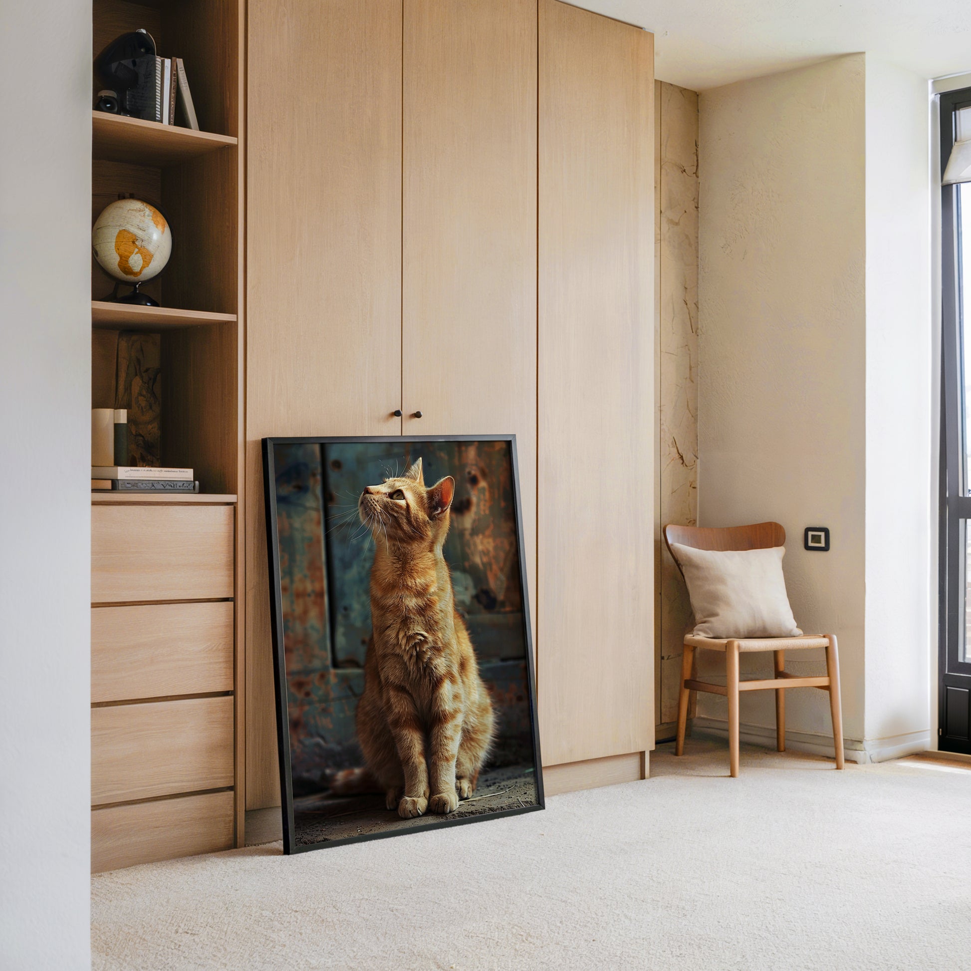 Rote Katze Vintage Stil