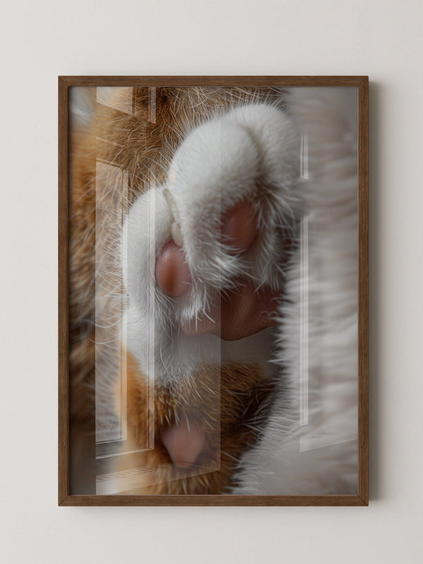 Katzenpfoten Nahaufnahme flauschig