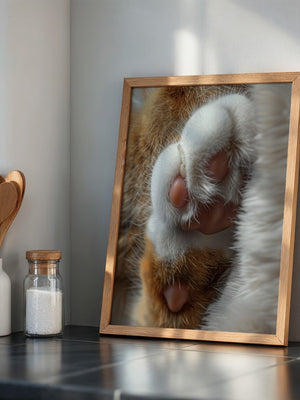 Katzenpfoten Nahaufnahme flauschig