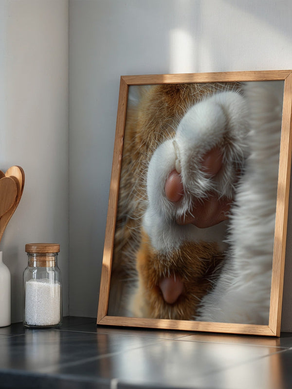 Katzenpfoten Nahaufnahme flauschig