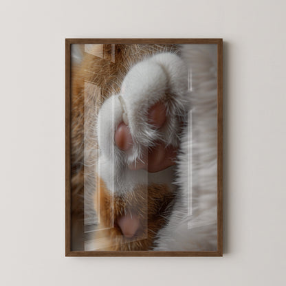 Katzenpfoten Nahaufnahme flauschig