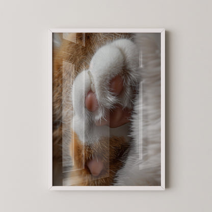 Katzenpfoten Nahaufnahme flauschig