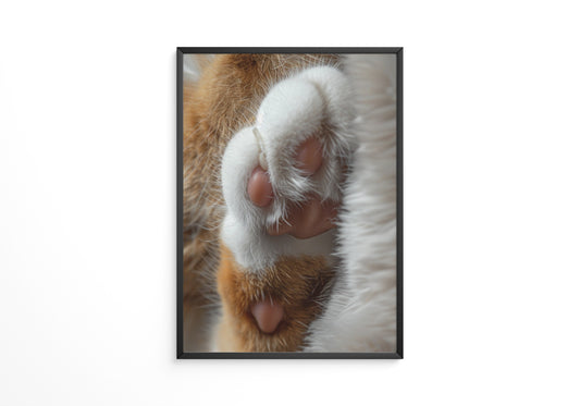 Katzenpfoten Nahaufnahme flauschig