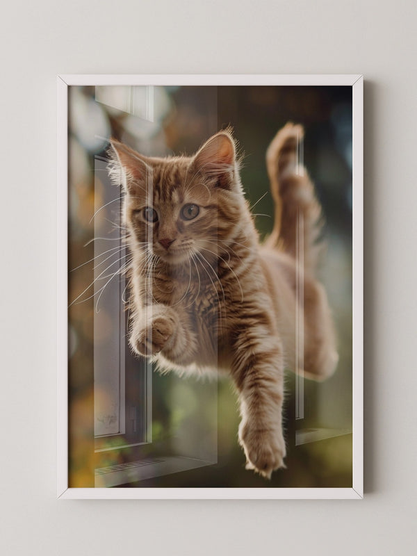 Springende Katze dynamisch
