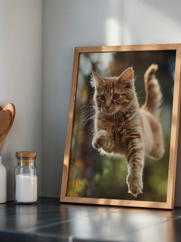 Springende Katze dynamisch