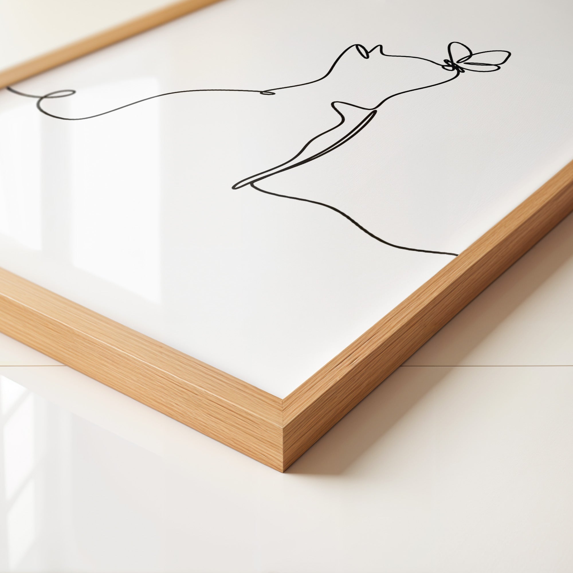 Katze Schmetterling Lineart