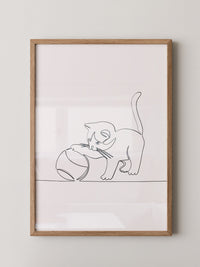 Kätzchen Liniene Kunst Skizze