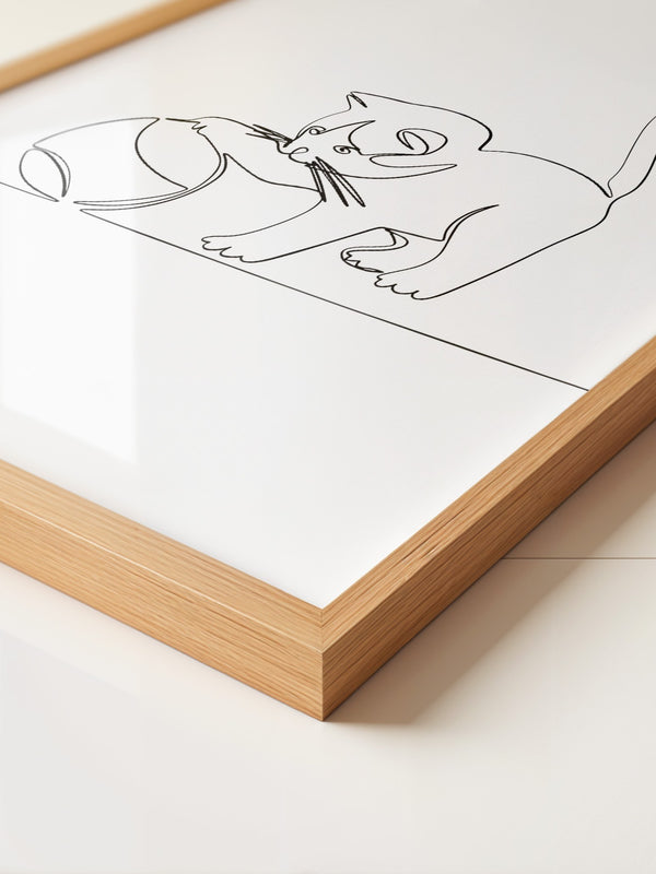 Kätzchen Liniene Kunst Skizze