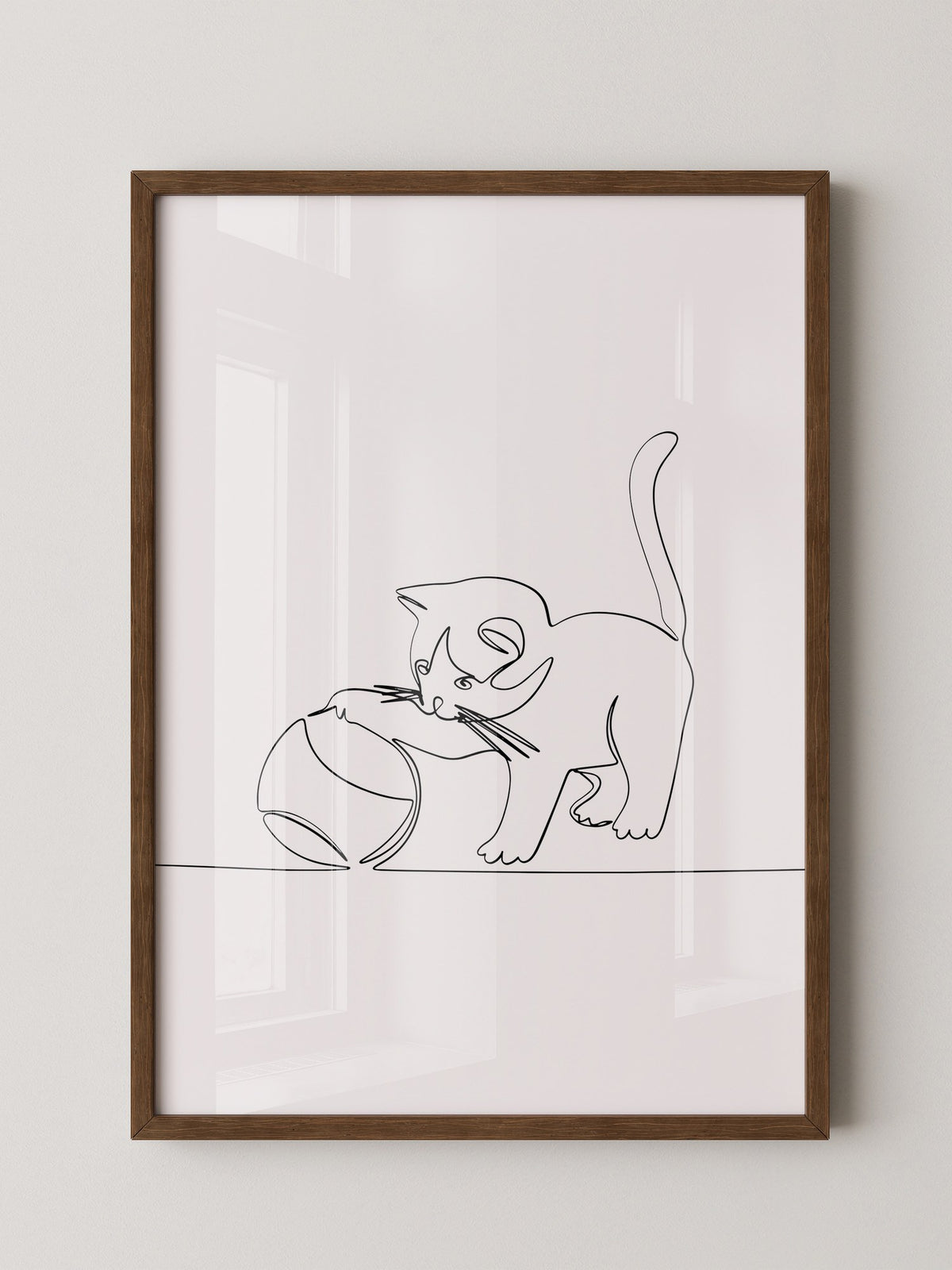 Kätzchen Liniene Kunst Skizze