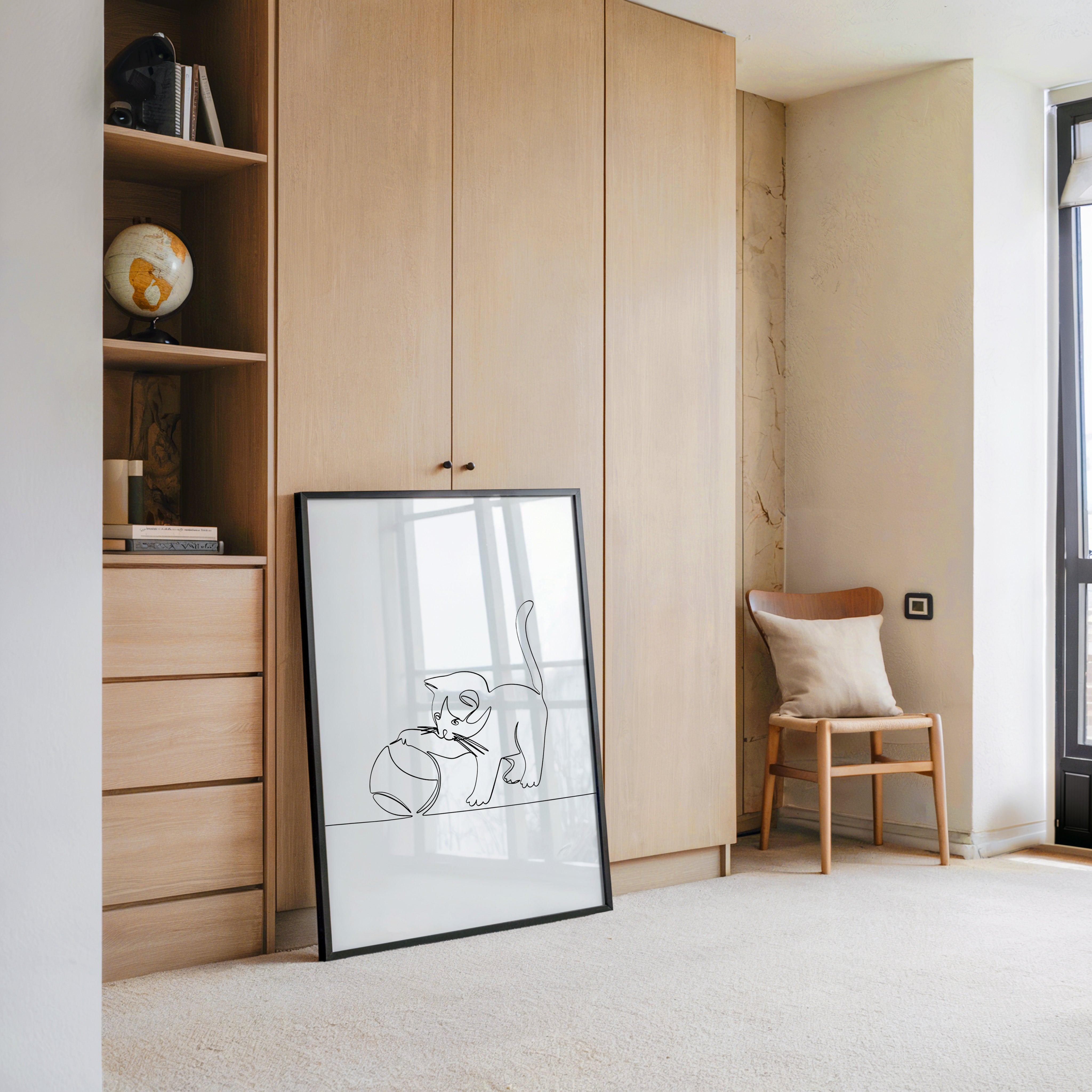 Kätzchen Liniene Kunst Skizze