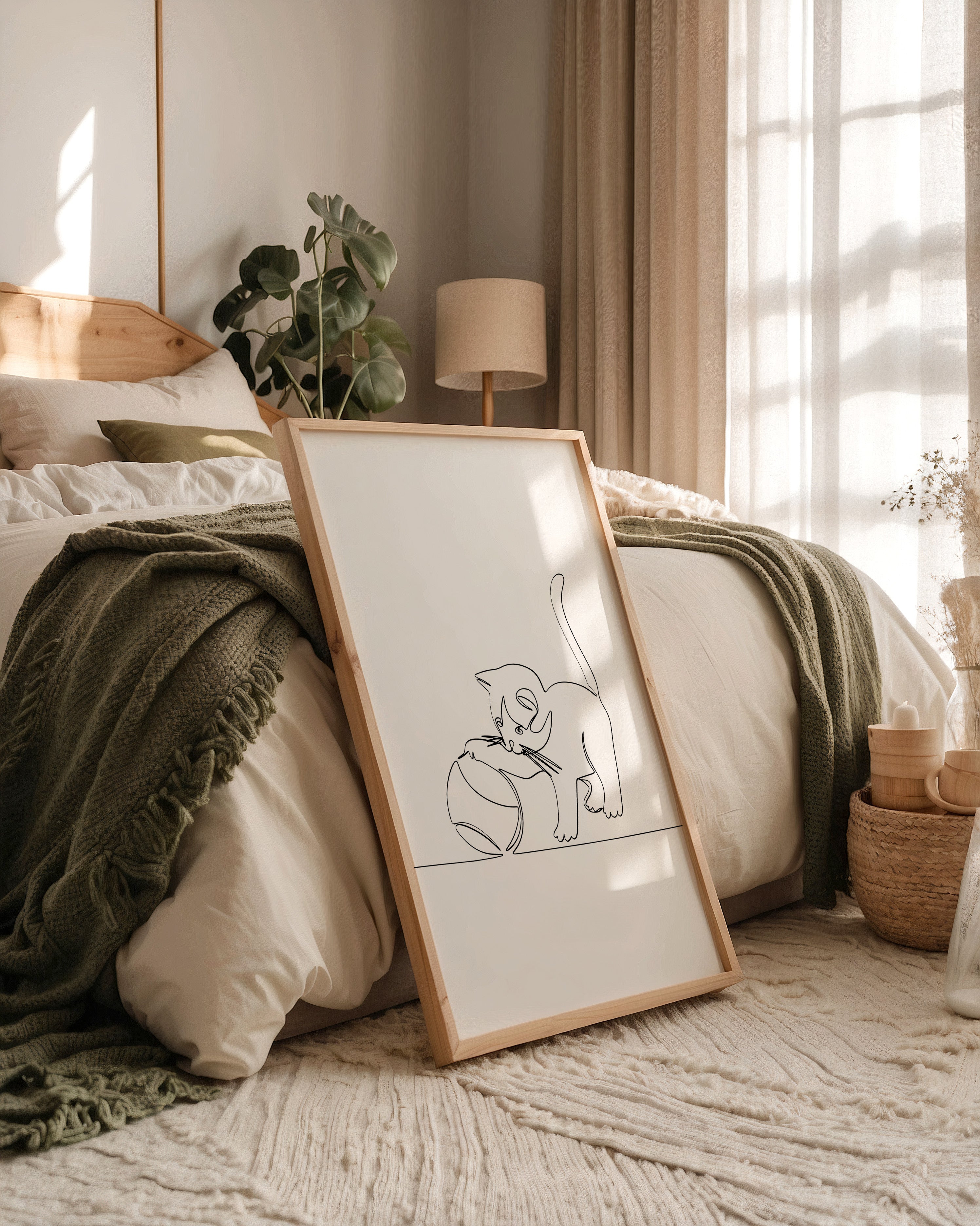 Kätzchen Liniene Kunst Skizze