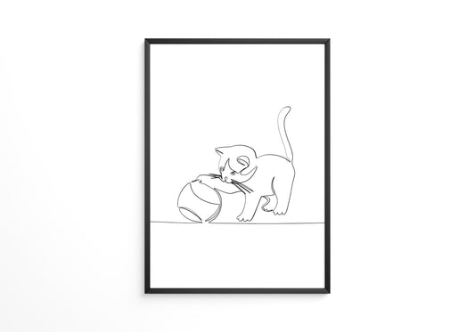 Kätzchen Liniene Kunst Skizze