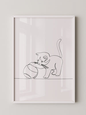 Kätzchen Liniene Kunst Skizze