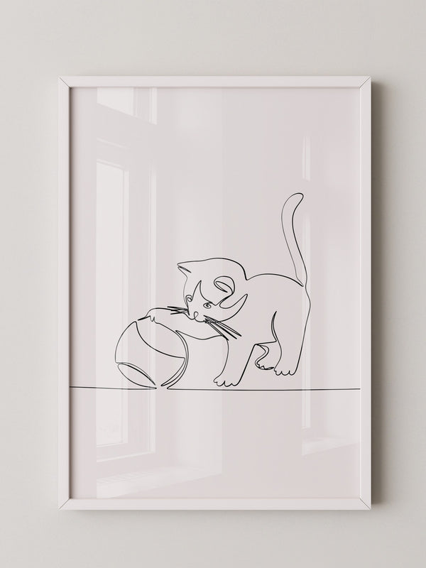 Kätzchen Liniene Kunst Skizze