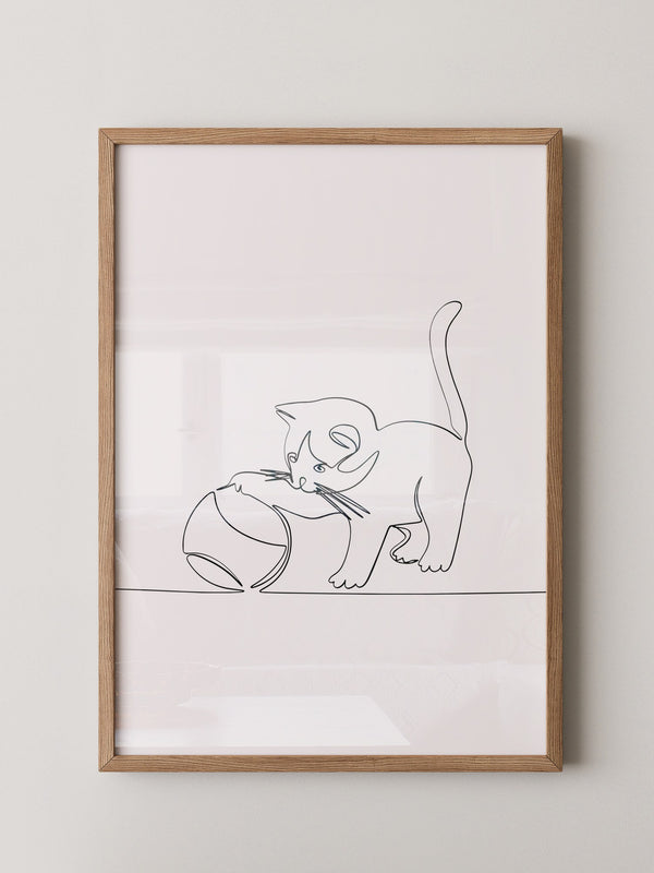 Kätzchen Liniene Kunst Skizze