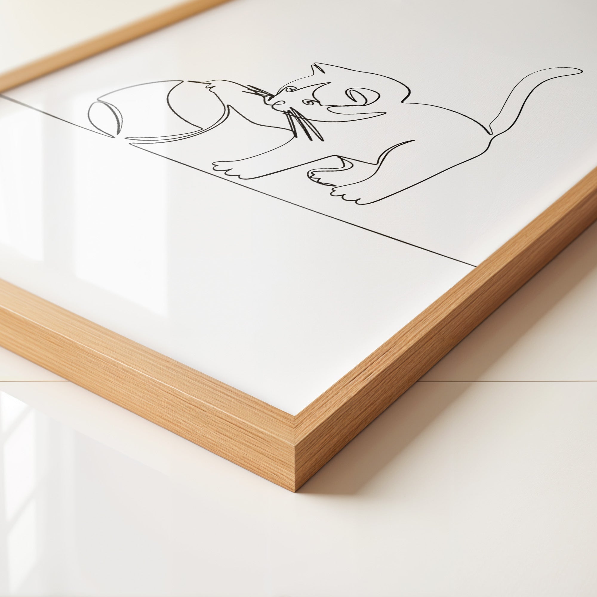 Kätzchen Liniene Kunst Skizze