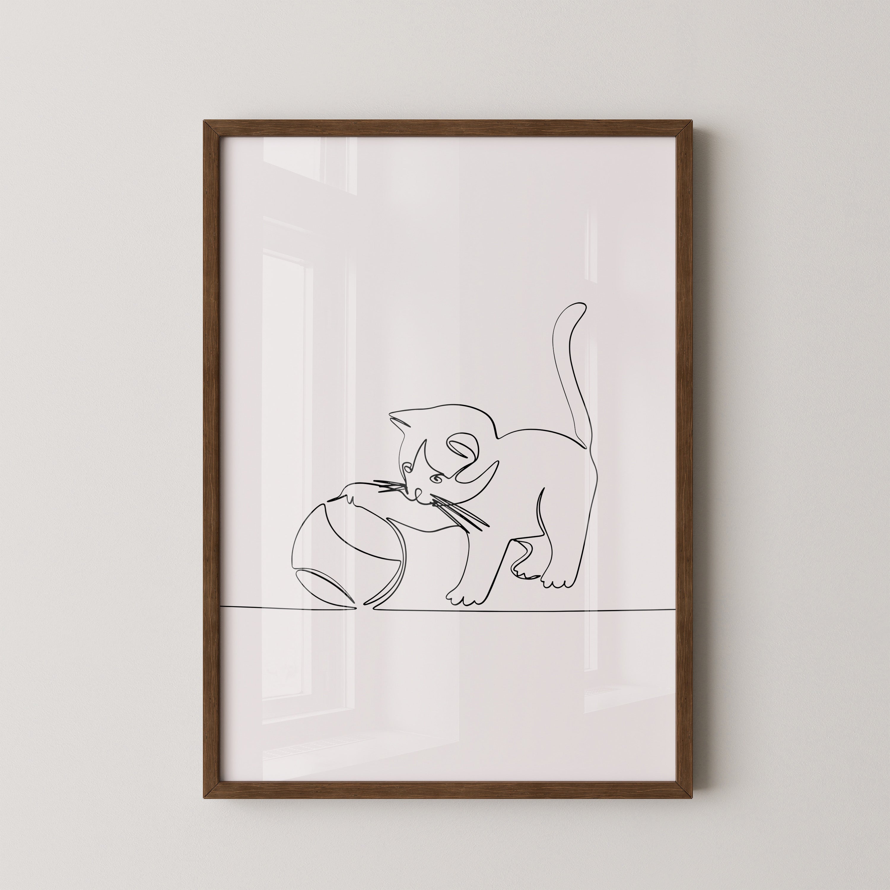 Kätzchen Liniene Kunst Skizze