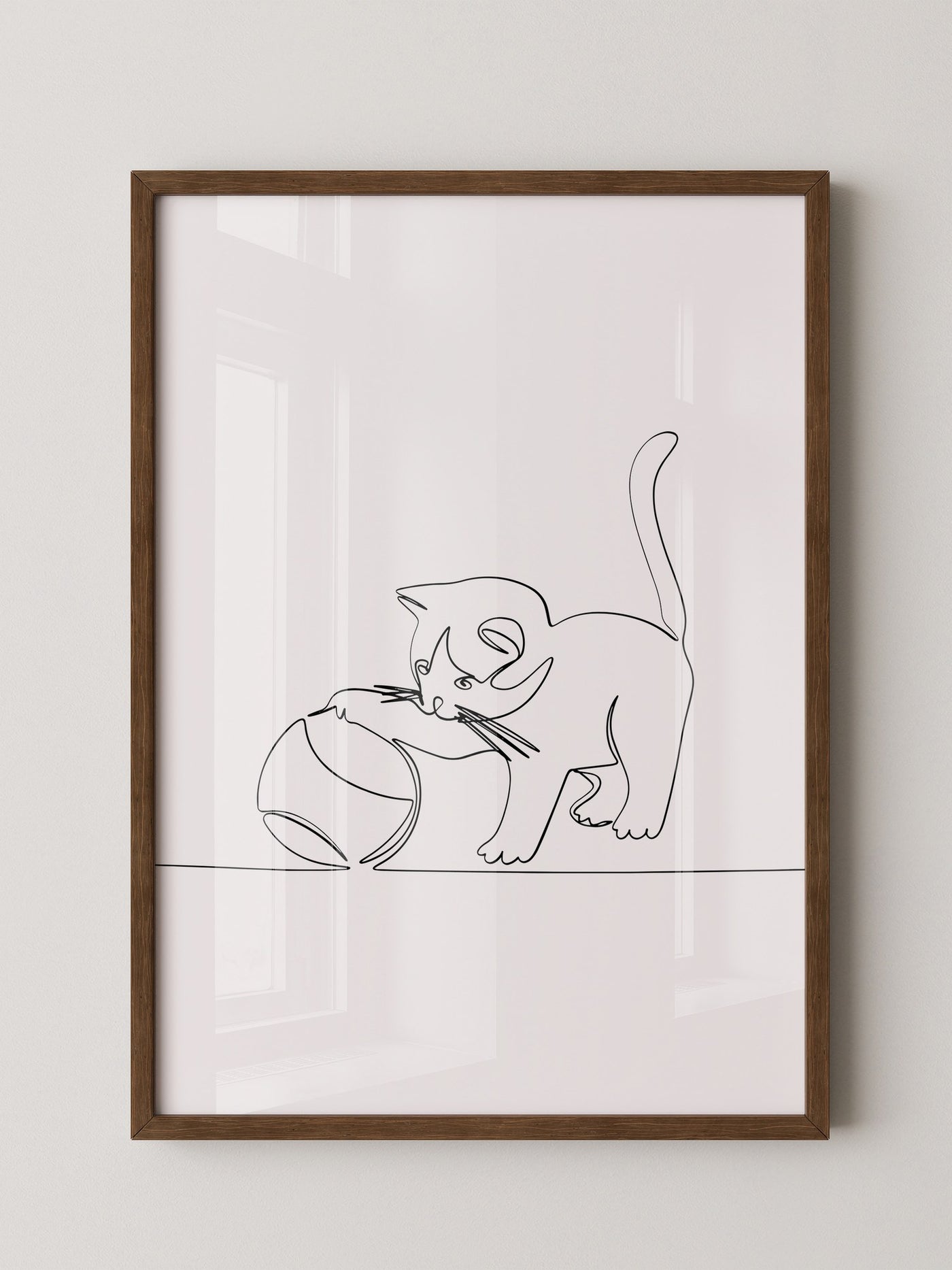 Kätzchen Liniene Kunst Skizze