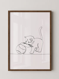 Kätzchen Liniene Kunst Skizze