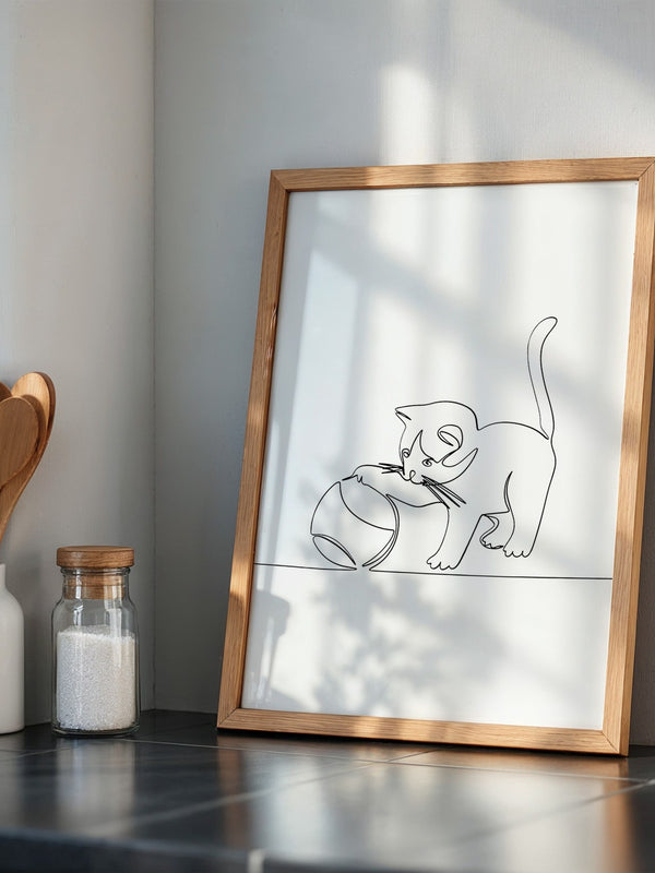 Kätzchen Liniene Kunst Skizze