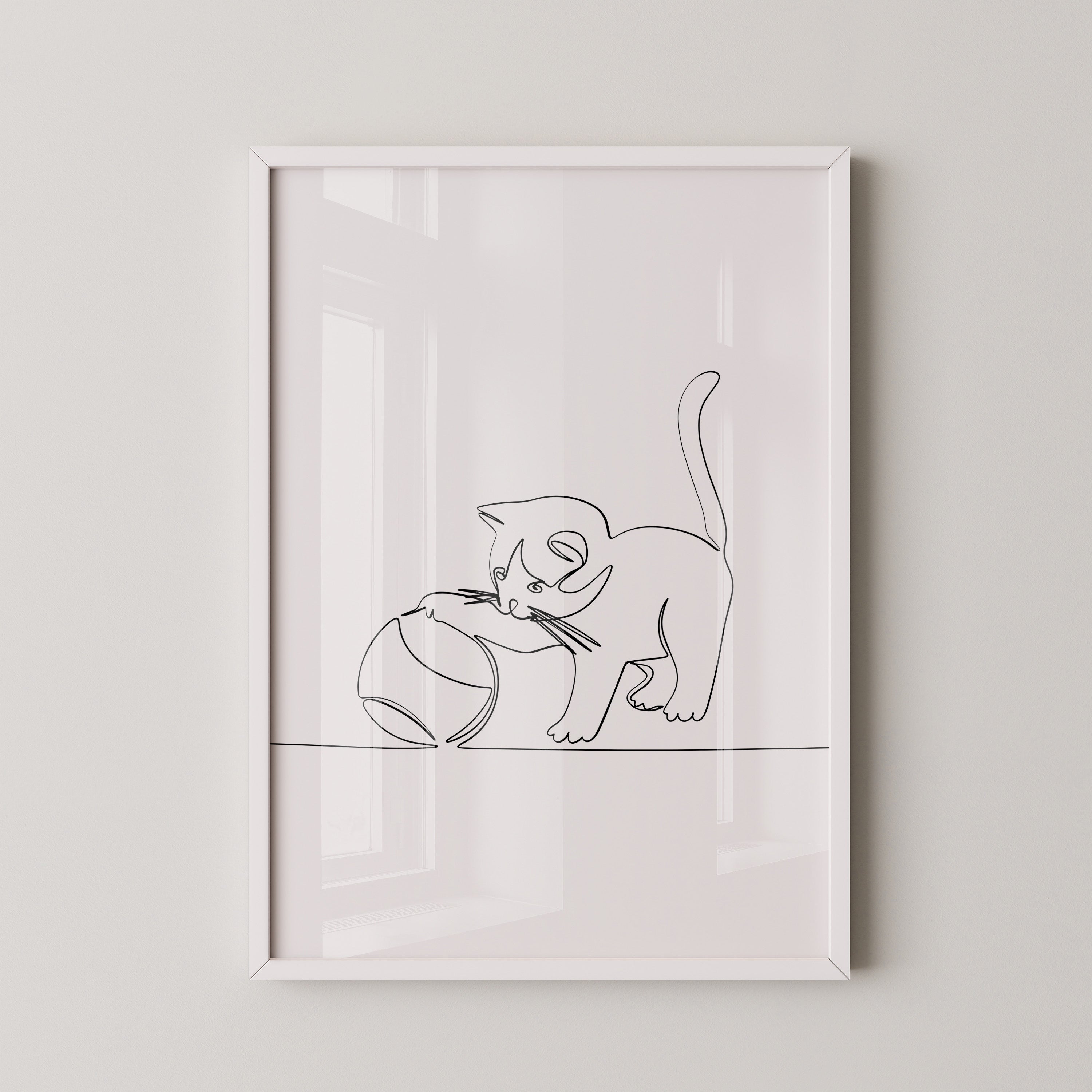 Kätzchen Liniene Kunst Skizze