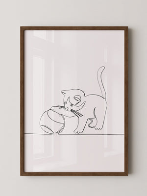 Kätzchen Liniene Kunst Skizze