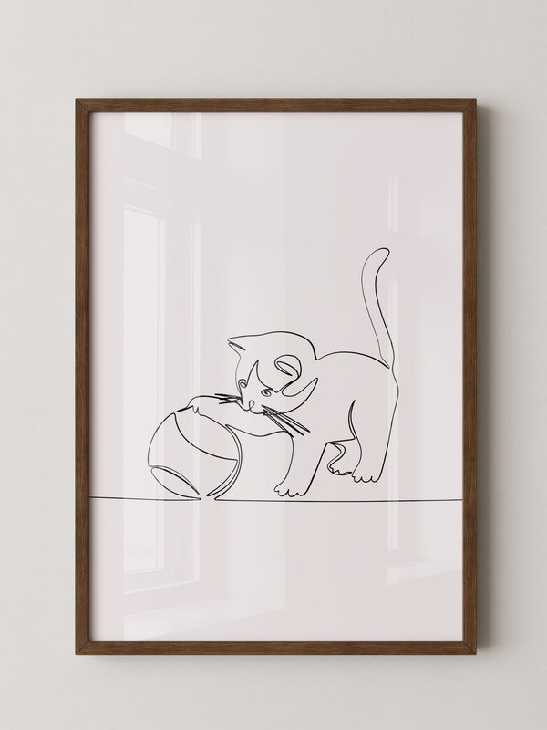 Kätzchen Liniene Kunst Skizze