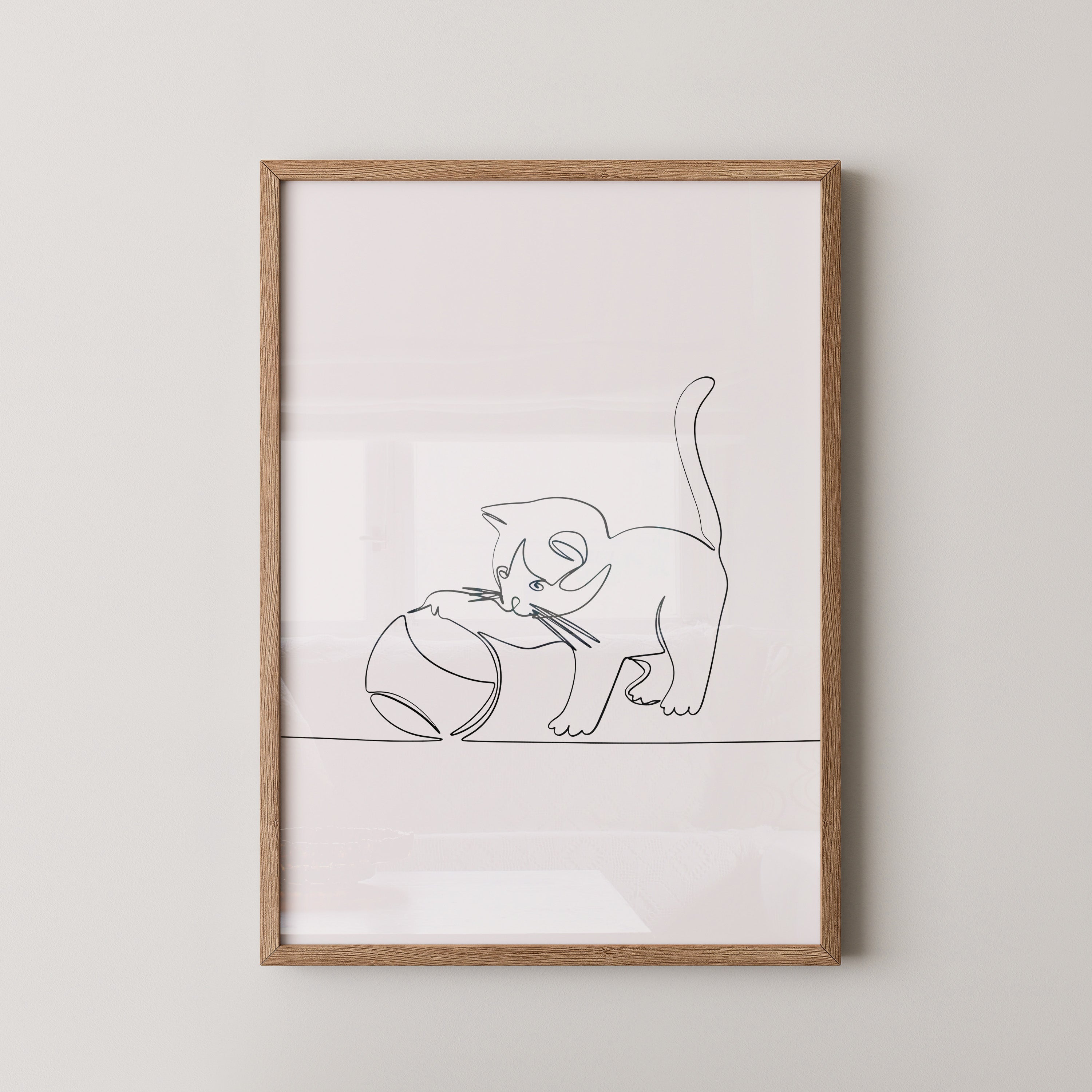 Kätzchen Liniene Kunst Skizze