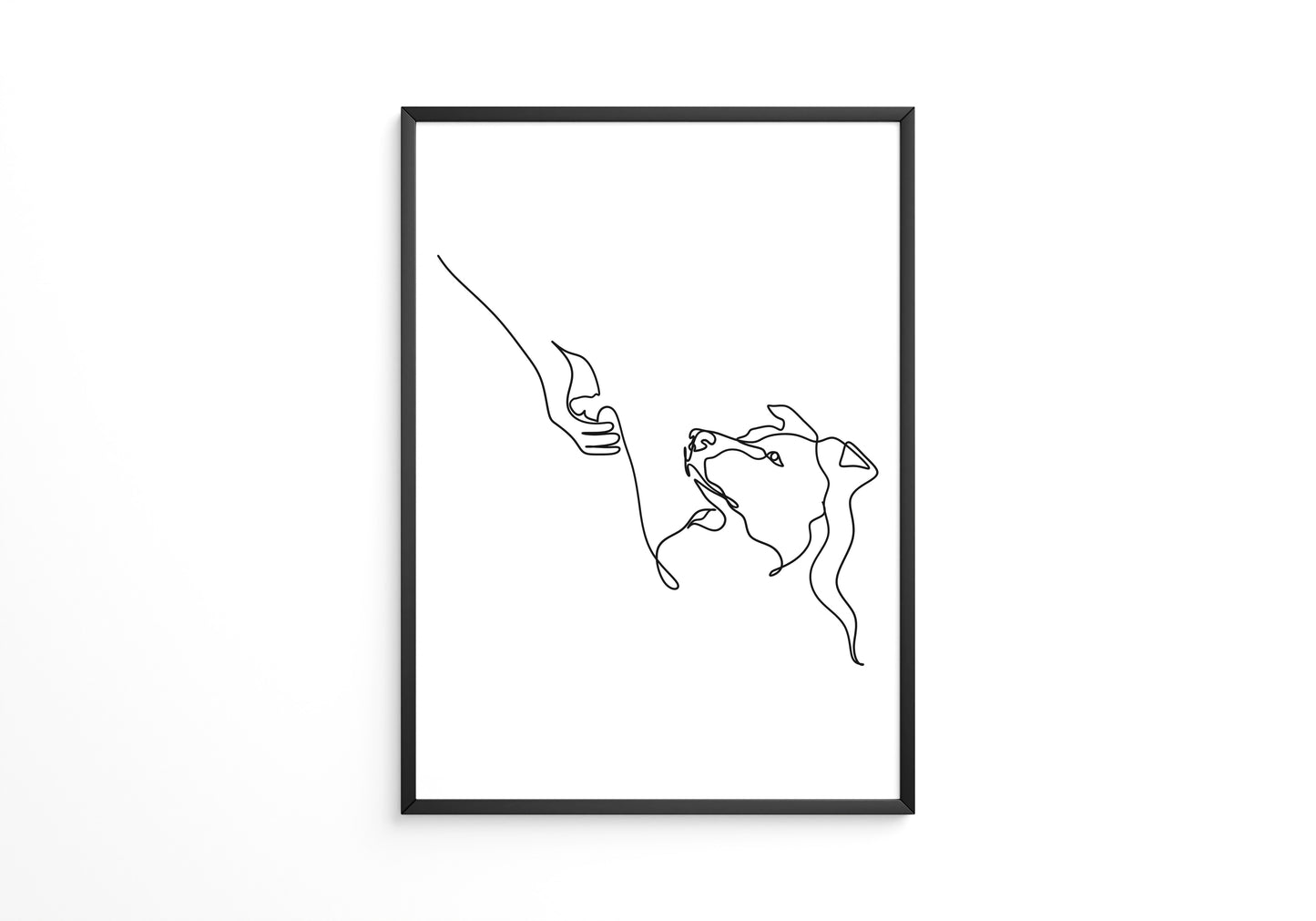 Hund und Hand Linie