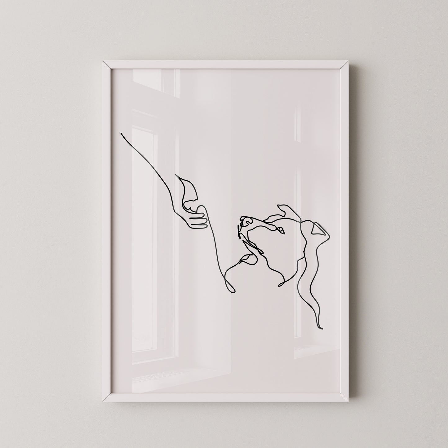 Hund und Hand Linie