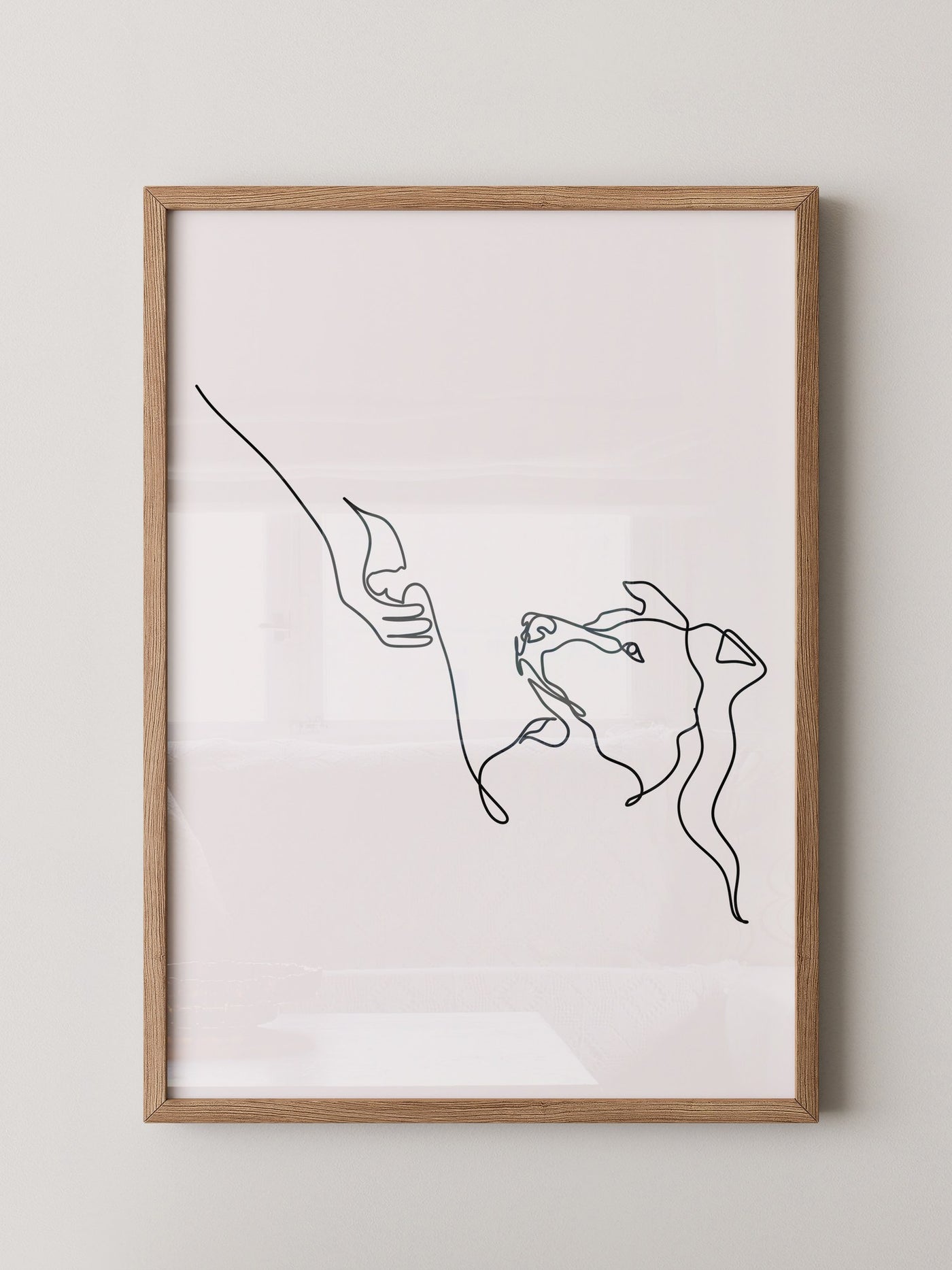 Hund und Hand Linie
