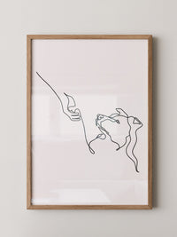 Hund und Hand Linie