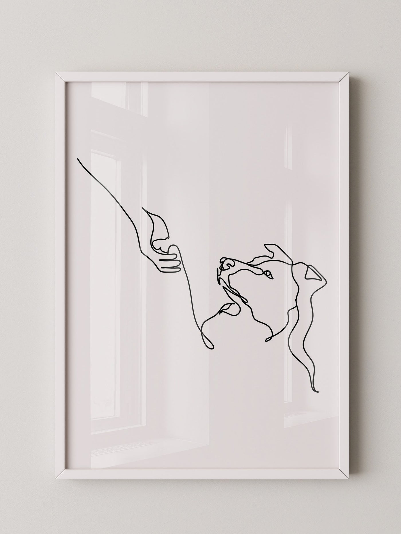 Hund und Hand Linie