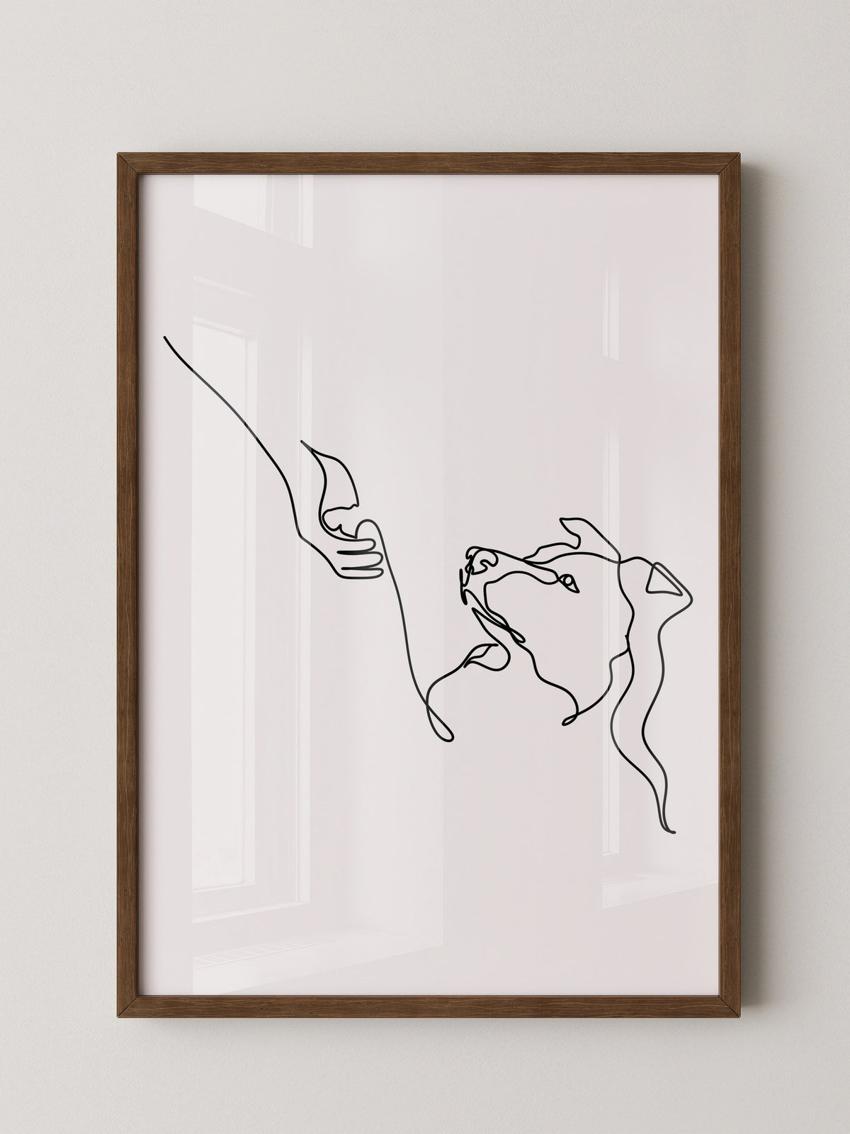 Hund und Hand Linie