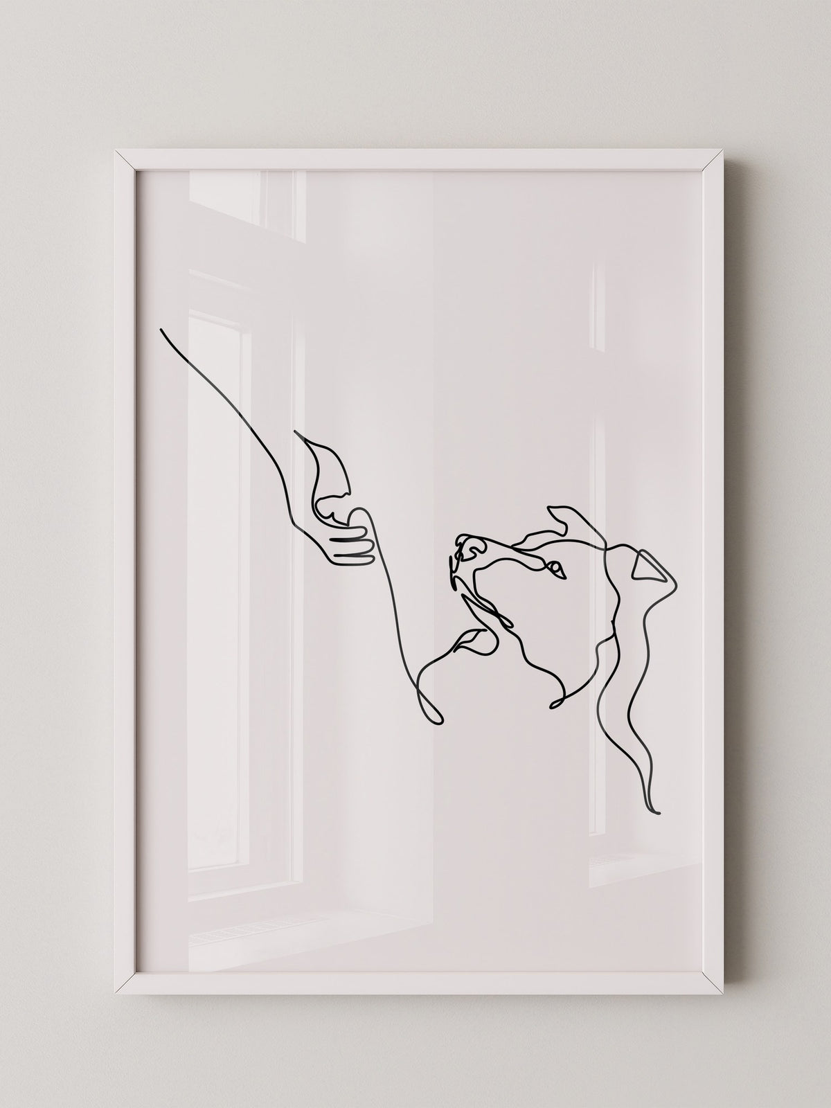 Hund und Hand Linie