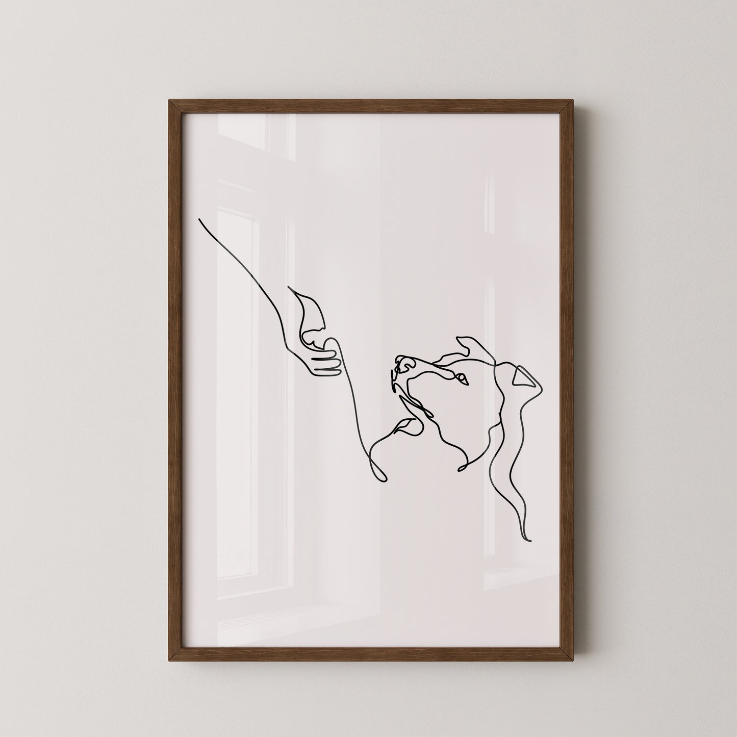 Hund und Hand Linie