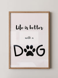 Hunde-Pfote Typografie Modern