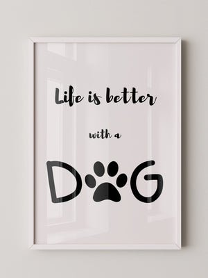 Hunde-Pfote Typografie Modern
