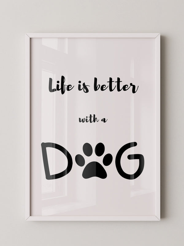 Hunde-Pfote Typografie Modern