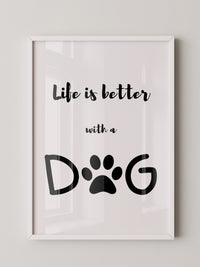 Hunde-Pfote Typografie Modern